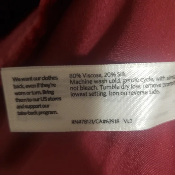 Eileen Fisher Velvet V-Neck Top, S, Deep Claret, velvet & silk - Picture 5 of 7